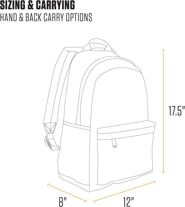 Carhartt 21L Classic Backpack, Water-Resistant Pack W/ 15" Laptop Sleeve and Organizational Compartments, Brown, PFAS Free - Image 5